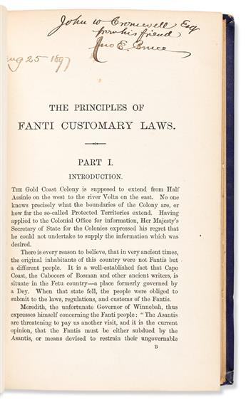 (JOHN WESLEY CROMWELL.) Group of 6 books from the personal library of the important 19th-century scholar and activist.